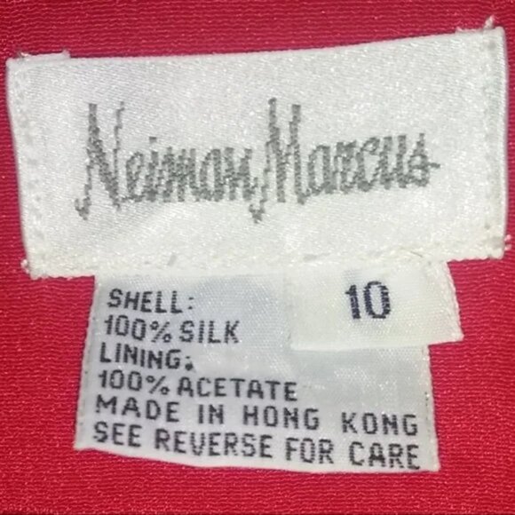 NEIMAN MARCUS 100% Silk Suit Blazer & Skirt set Size 10 - Picture 6 of 7